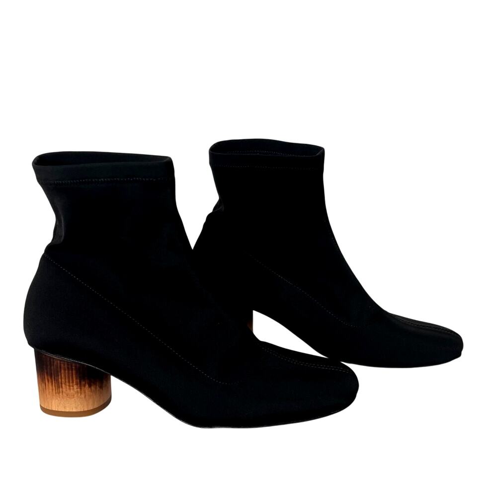 Sydney Brown Vegan Lava Black Heel Boot EU Size 38